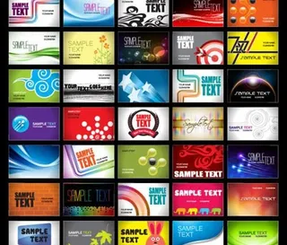 多款漂亮的卡片模板矢量素材