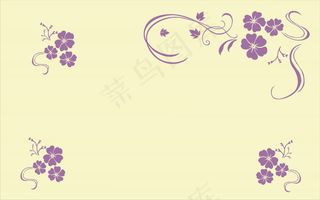 对花电视背景墙