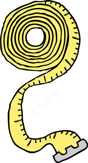 时尚瘦身卷尺软尺png免扣素材