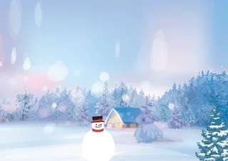 蓝色小雪节气小报手抄报电子报