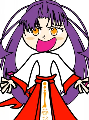 紫色的邪恶的女孩矢量图像