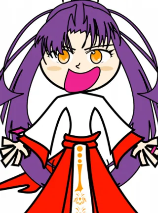 紫色的邪恶的女孩矢量图像