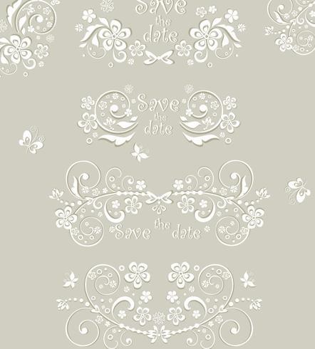 婚礼装饰元素矢量素材