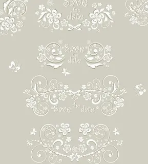 婚礼装饰元素矢量素材