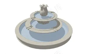 欧式景观喷泉图片