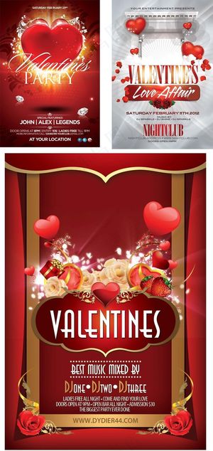 白色情人节宣传海报广告设计