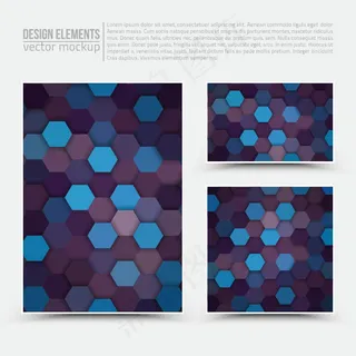 炫彩几何背景卡片