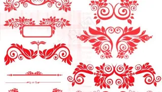 传统花纹笔刷 预览图为部分压缩包内...