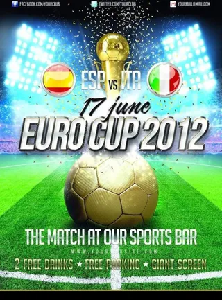 欧洲杯足球海报