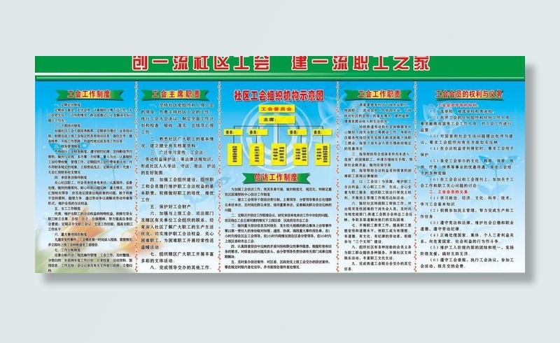 社区工会制度职工之家图片psd模版下载