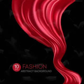 红色大气丝带背景矢量素材