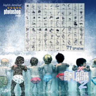 高清晰潮水飞溅的水系列PS笔刷