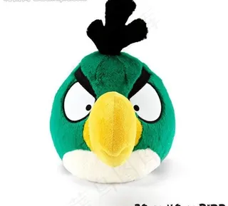 愤怒的小鸟太空版玩偶绿鸟图片