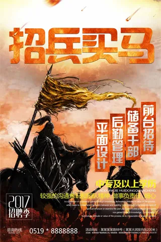 最新高薪诚聘人才精英招聘海报