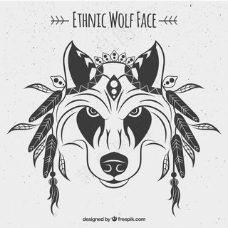 矢量卡通可爱狼