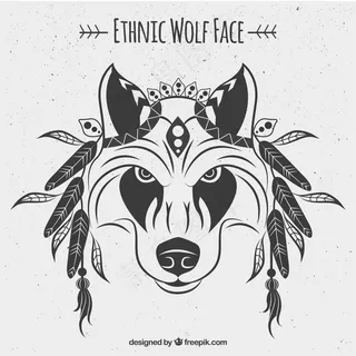 矢量卡通可爱狼