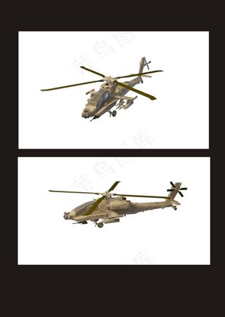 阿帕奇战斗机3d模型