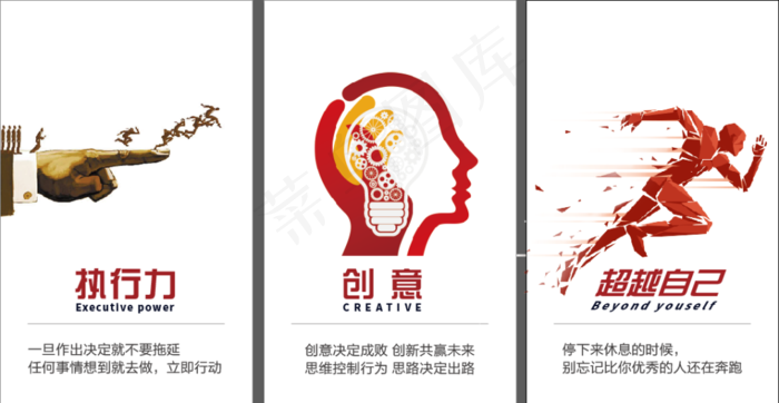 企业文化展板ai矢量模版下载