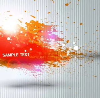 橘色喷绘背景矢量素材