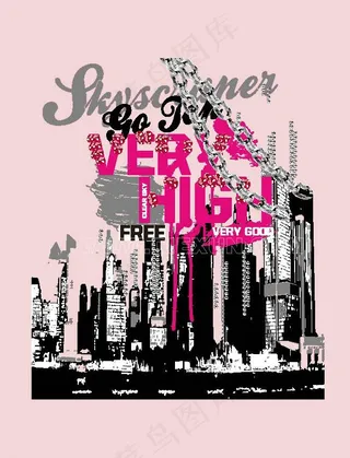 城市剪影 楼房剪影 房子 创意房子...