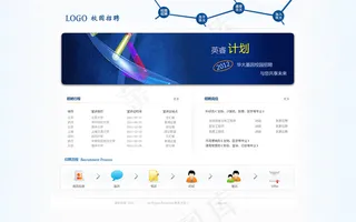 企业校园招聘网站模版psd