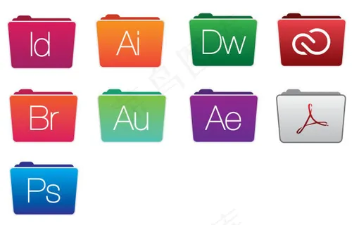 Adobe软件文件夹图标下载