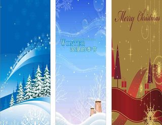 冬季圣诞x展架背景图片