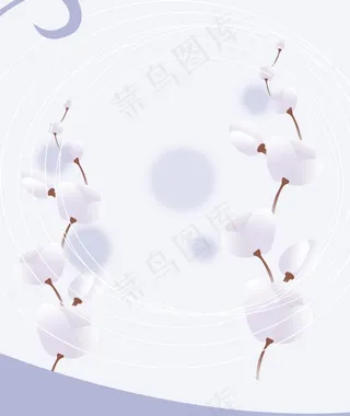 花朵线条清新移门