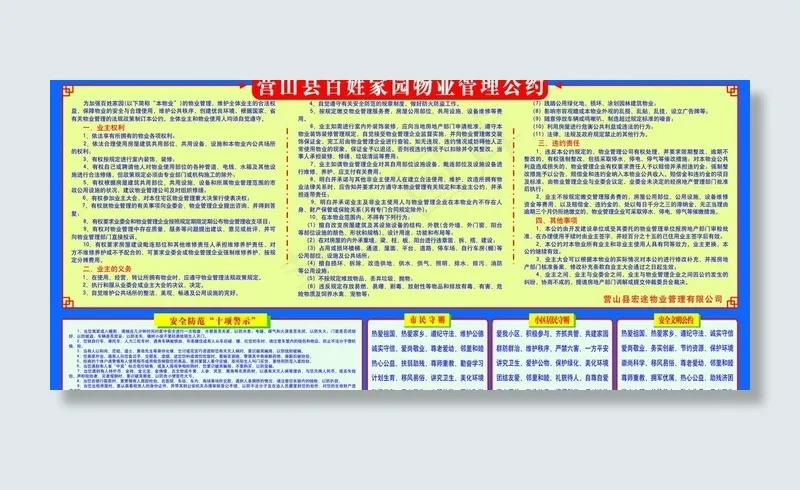物业制度图片cdr矢量模版下载