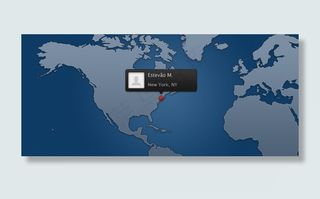 世界地图定位信息PSD素材