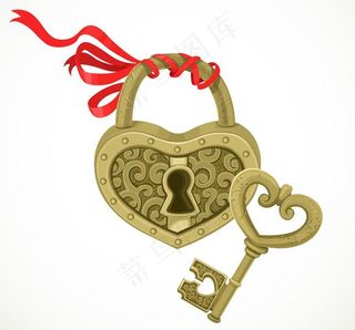 情人节爱心锁图片