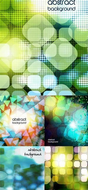 绿色璀璨星光背景矢量素材