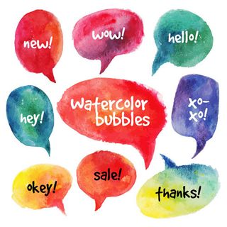 炫彩缤纷水彩图案创意