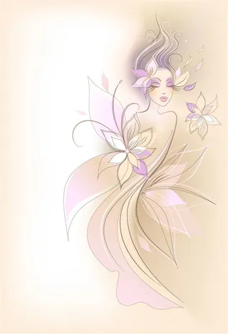 时尚女性插画矢量素材1