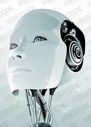 女机器人矢量素材