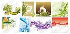 在与花纹元素矢量素材线波动eps,ai矢量模版下载