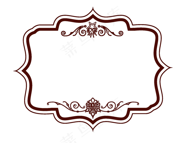 手绘花纹不规则边框元素