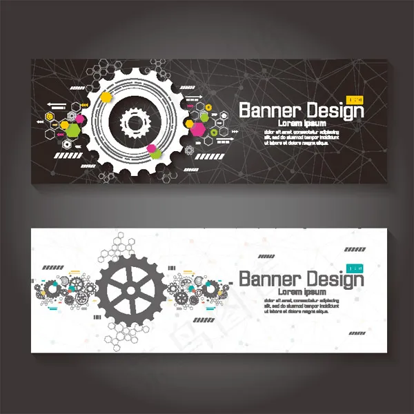 条幅BANNERS设计eps,ai矢量模版下载