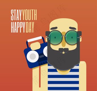 具有年轻灵魂背景的人