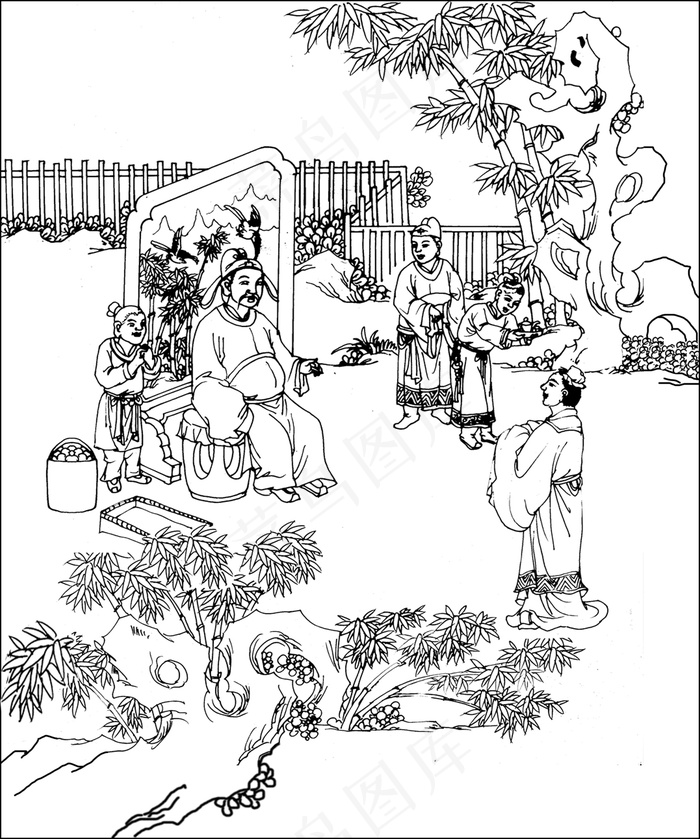 孔子讲学图片