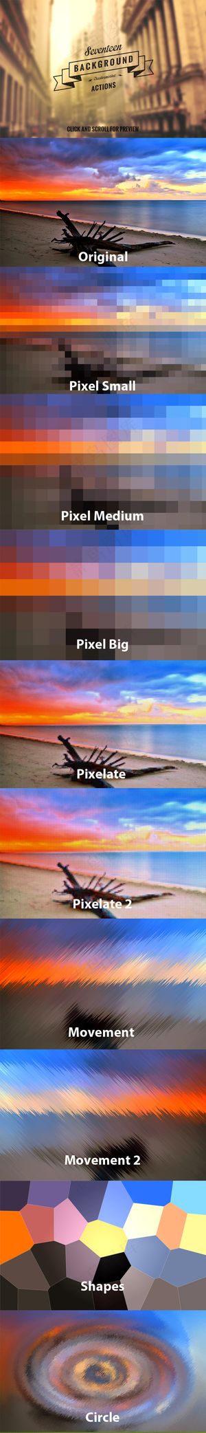 17款数码照片转各种模糊背景PS动...