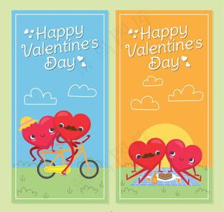 情人节红心横幅