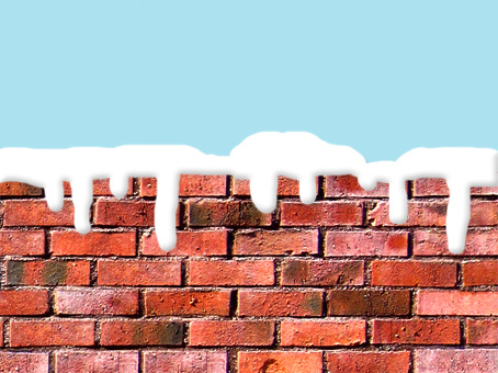 雪墙 雪堆 砖墙psd模版下载