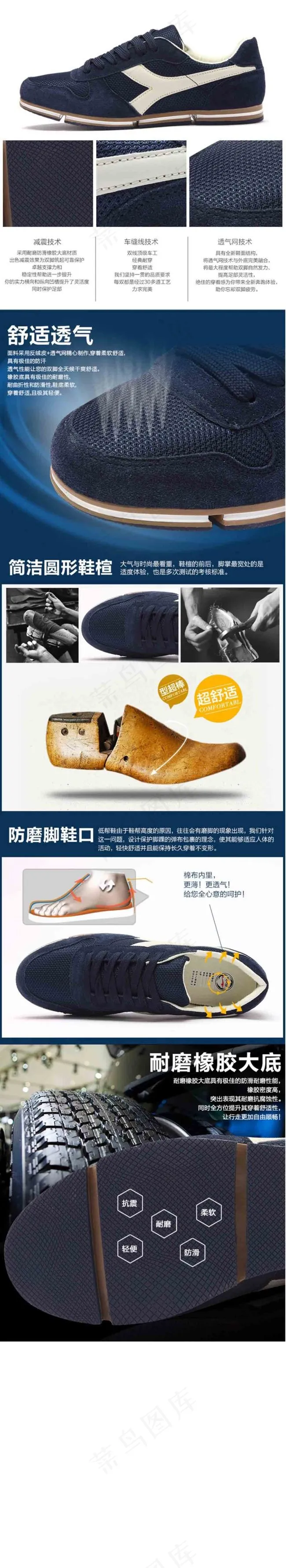 舒适男鞋详情psd模版下载
