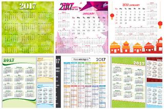 2017年日历矢量