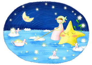 童话插图-星星船