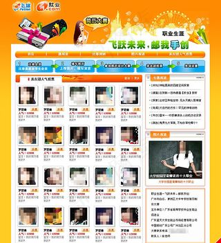 就业网网页素材
