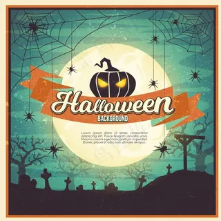 复古万圣节宣传海报
