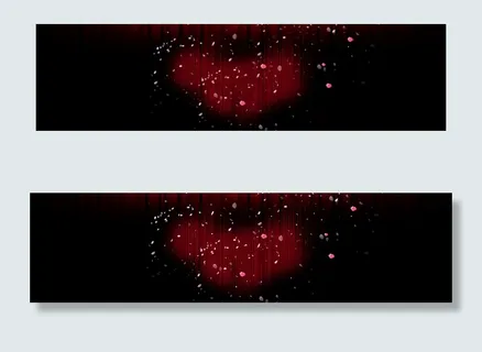 淘宝舞台心型飘花背景banner　