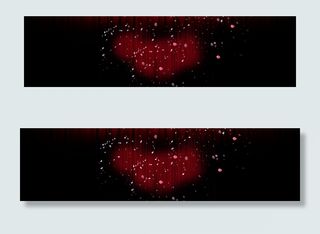 淘宝舞台心型飘花背景banner　